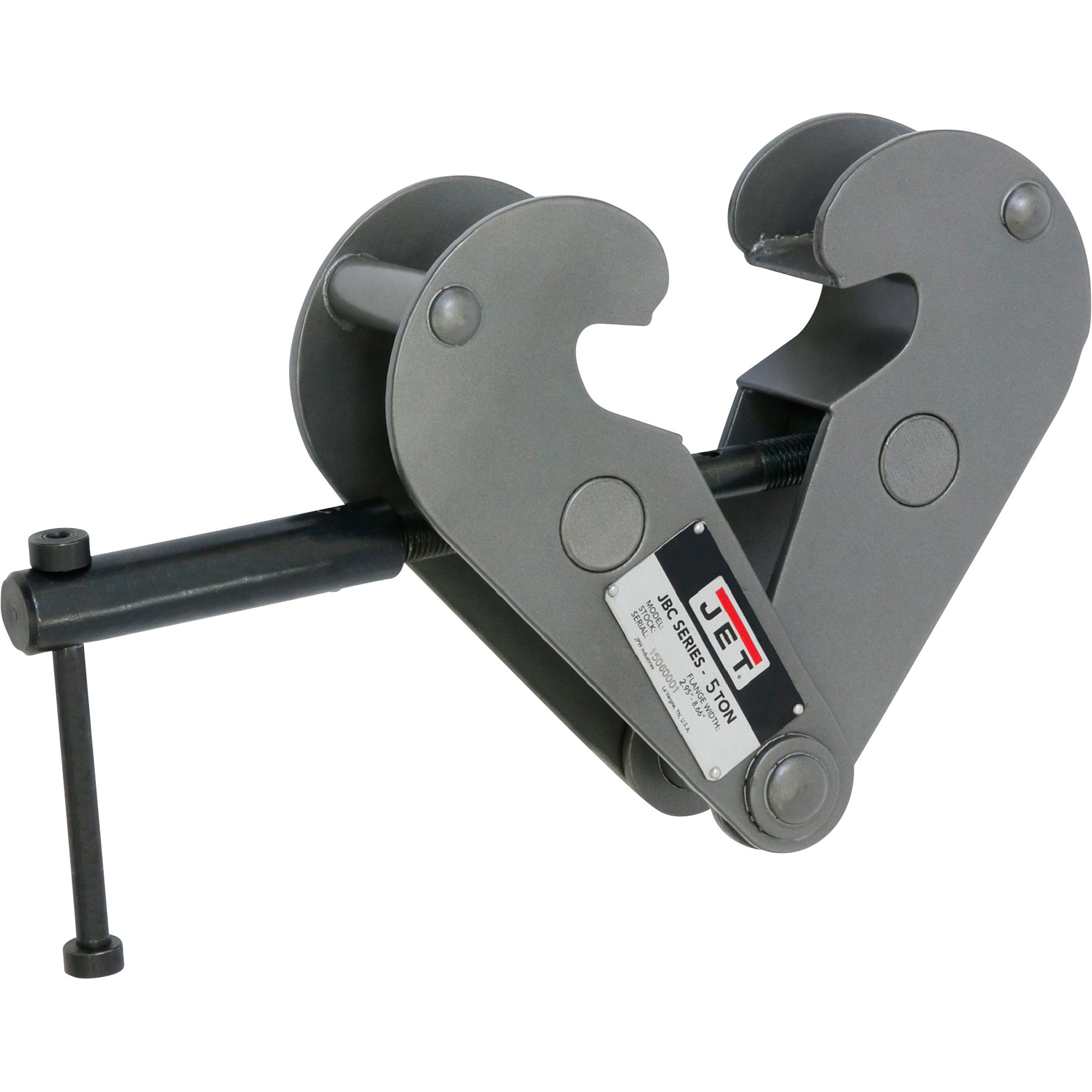 JET JBC Series Beam Clamp, 5-Ton Capacity, Model# JBC-5